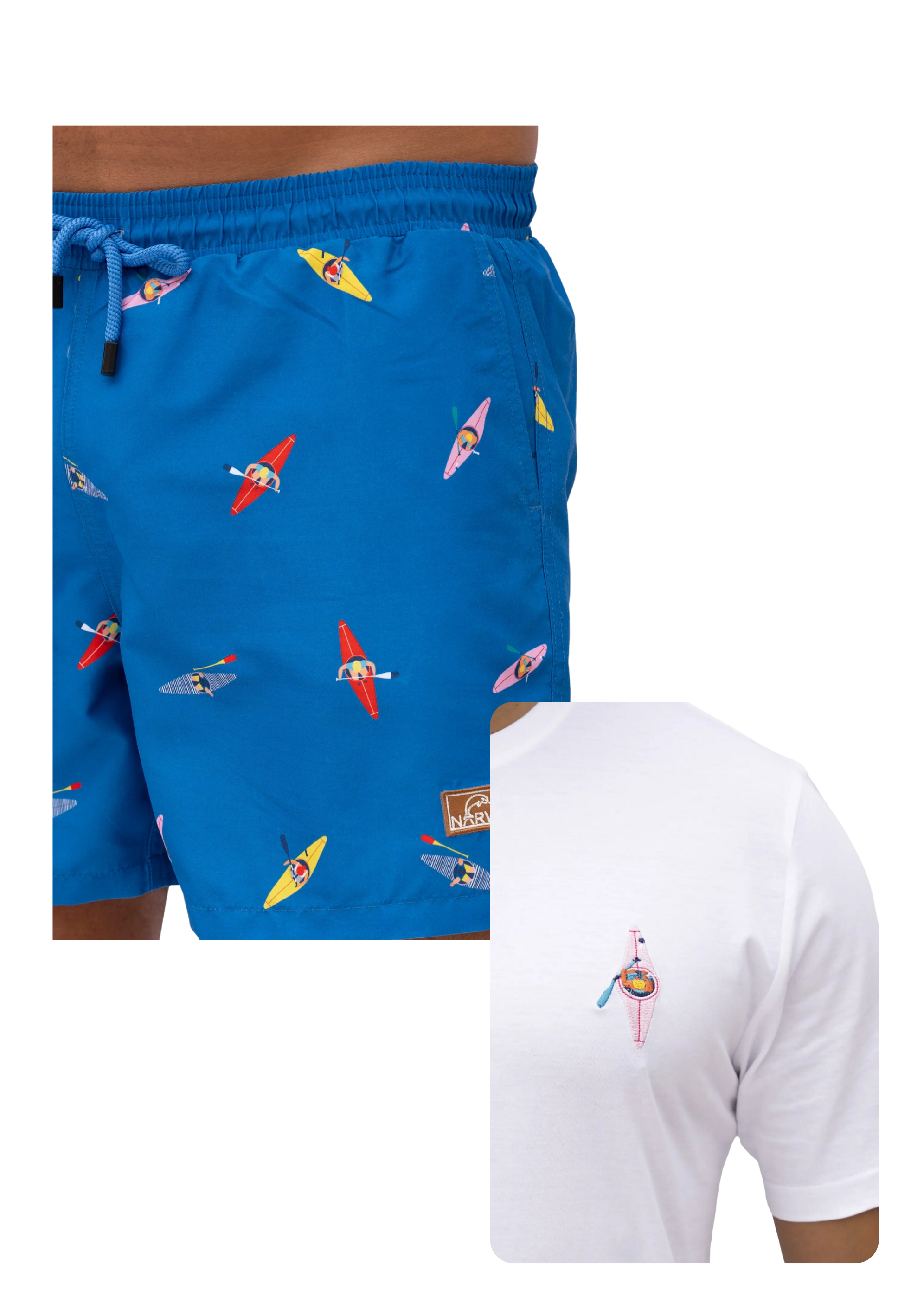 Kayak Swim Trunks and T-shirt Bundle