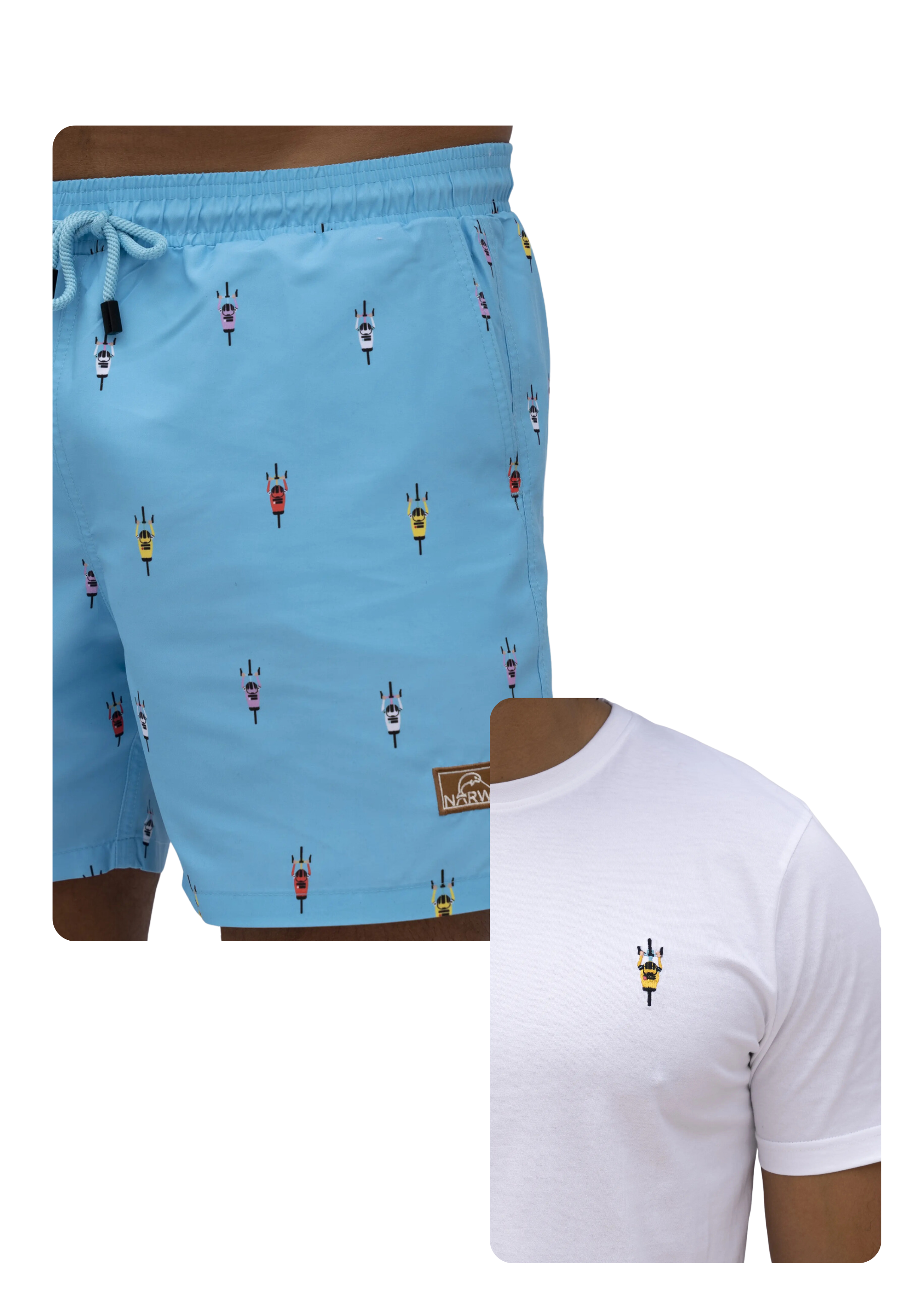 Cyclist Swim Trunks and T-shirt Bundle